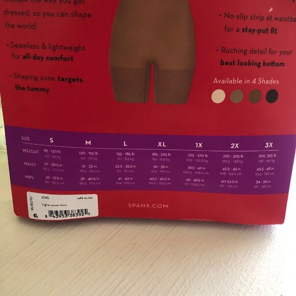 New SPANX Higher Power Short XL in Cafe Ua Lait - Picture 9 of 9